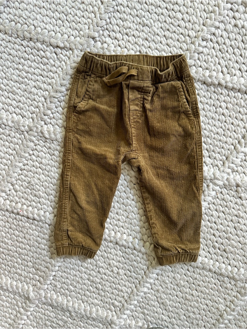 Tea Collection Olive Brown Corduroy Joggers for Kids
